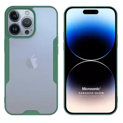 Microsonic Apple iPhone 15 Pro Kılıf Paradise Glow Yeşil