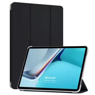 Microsonic Honor Pad 8 Kılıf Slim Translucent Back Smart Cover Siyah