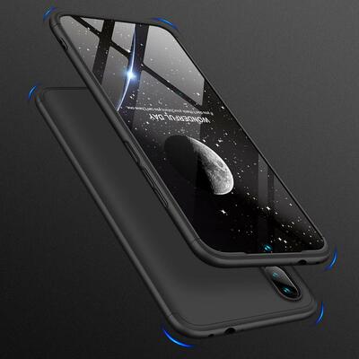 Microsonic Xiaomi Redmi Note 7 Pro Kılıf Double Dip 360 Protective AYS Siyah