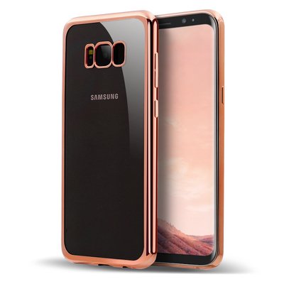 Microsonic Samsung Galaxy S8 Plus Kılıf Skyfall Transparent Clear Rose Gold