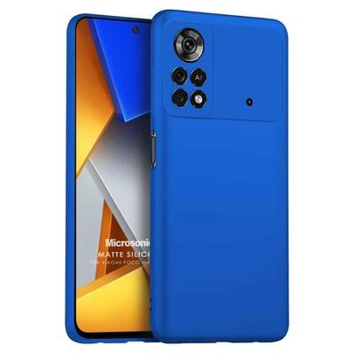 Microsonic Xiaomi Poco M4 Pro 4G Kılıf Matte Silicone Mavi