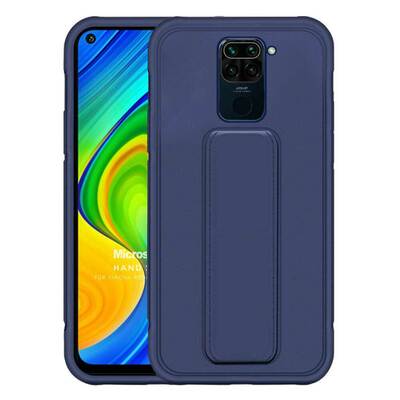 Microsonic Xiaomi Redmi Note 9 Kılıf Hand Strap Lacivert