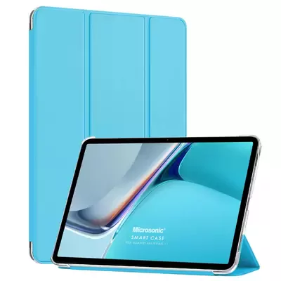 Microsonic Honor Pad 8 Kılıf Slim Translucent Back Smart Cover Mavi