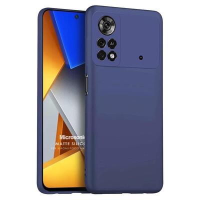 Microsonic Xiaomi Poco M4 Pro 4G Kılıf Matte Silicone Lacivert