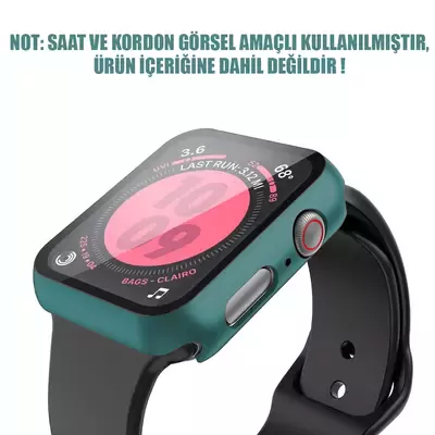 Microsonic Apple Watch SE 2022 40mm Kılıf Matte Premium Slim WatchBand Koyu Yeşil