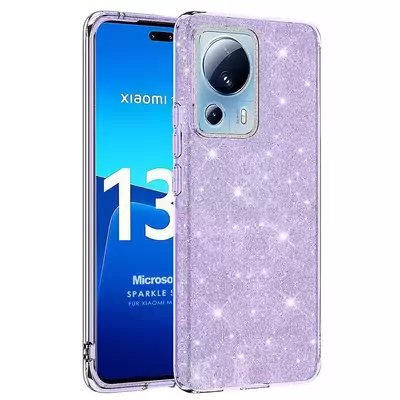 Microsonic Xiaomi Mi 13 Lite Kılıf Sparkle Shiny Mor