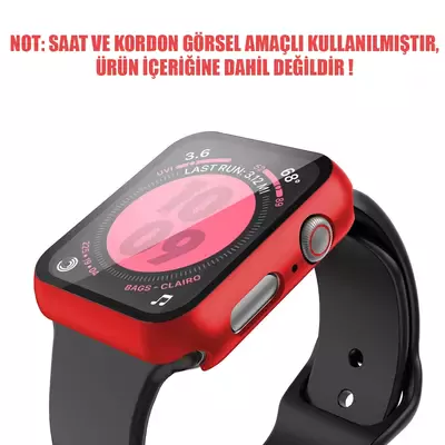 Microsonic Apple Watch SE 2022 40mm Kılıf Matte Premium Slim WatchBand Kırmızı