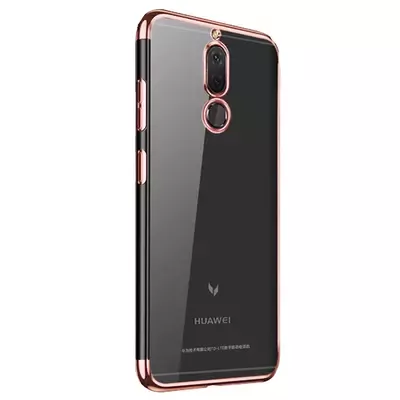 Microsonic Huawei Mate 10 Lite Kılıf Skyfall Transparent Clear Rose Gold