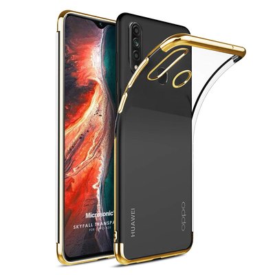 Microsonic Oppo A31 Kılıf Skyfall Transparent Clear Gold