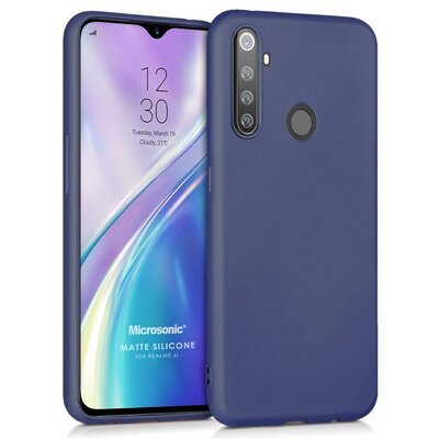 Microsonic Realme 6i Kılıf Matte Silicone Lacivert