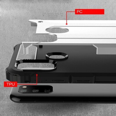 Microsonic Samsung Galaxy M30S Kılıf Rugged Armor Kırmızı