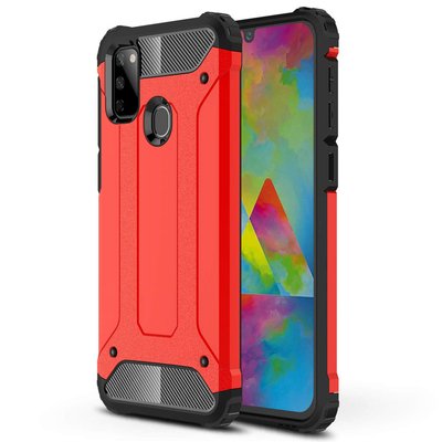 Microsonic Samsung Galaxy M30S Kılıf Rugged Armor Kırmızı