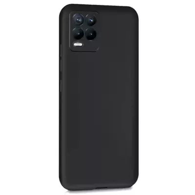 Microsonic Matte Silicone Realme 8 Kılıf Siyah