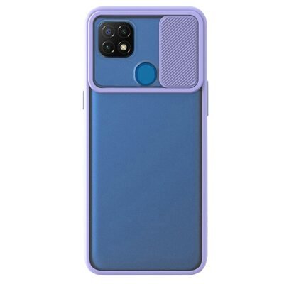 Microsonic Realme C21 Kılıf Slide Camera Lens Protection Lila