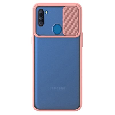 Microsonic Samsung Galaxy A11 Kılıf Slide Camera Lens Protection Pembe