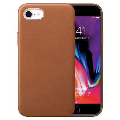 Microsonic Apple iPhone SE 2022 Kılıf Luxury Leather Kahverengi