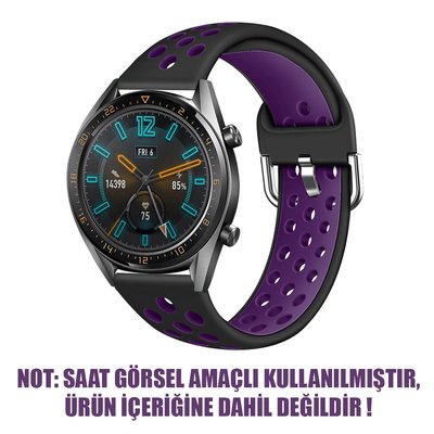 Microsonic Xiaomi Mi Watch Rainbow Sport Band Kordon Siyah Mor