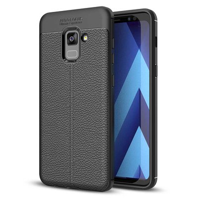 CaseUp Samsung Galaxy A8 Plus 2018 Kılıf Niss Silikon Siyah