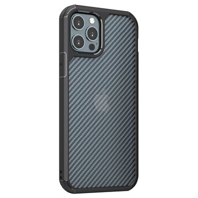 Microsonic Apple iPhone 12 Pro Max Kılıf Cast Carbon Siyah