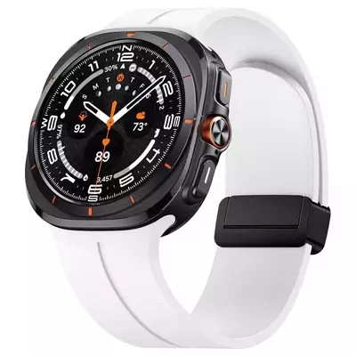 Microsonic Samsung Galaxy Watch 8 44mm Kordon Ribbon Line Beyaz
