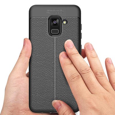 CaseUp Samsung Galaxy A8 Plus 2018 Kılıf Niss Silikon Lacivert