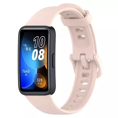 Microsonic Huawei Band 10 Kordon, Silicone Sport Band Pudra