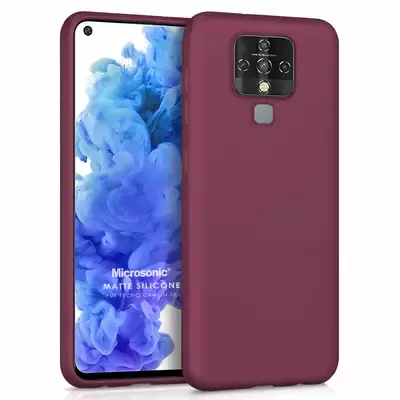 Microsonic Matte Silicone TECNO Camon 16 Kılıf Mor