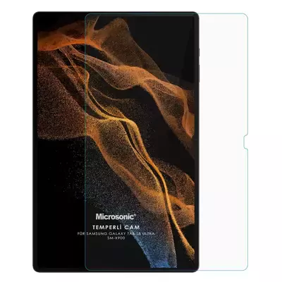 Microsonic Samsung Galaxy Tab S8 Ultra X900 Tempered Glass Cam Ekran Koruyucu