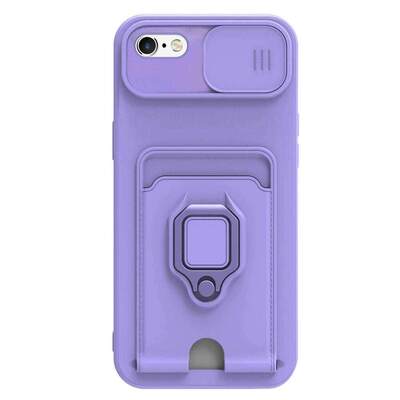 Microsonic Apple iPhone 6S Kılıf Multifunction Silicone Lila