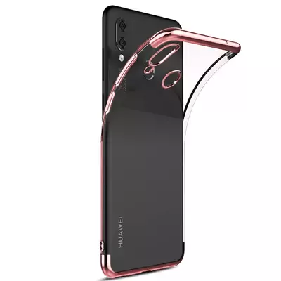 Microsonic Huawei P20 Lite Kılıf Skyfall Transparent Clear Rose Gold