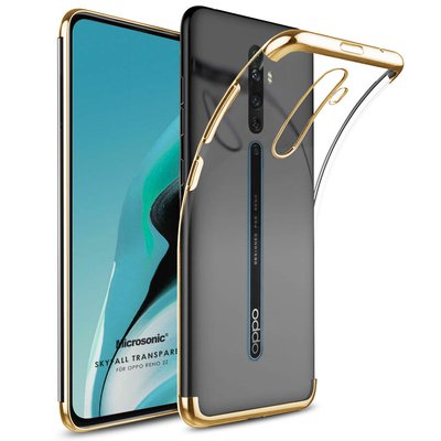 Microsonic Oppo Reno 2Z Kılıf Skyfall Transparent Clear Gold