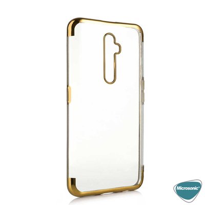 Microsonic Oppo Reno 2Z Kılıf Skyfall Transparent Clear Gold