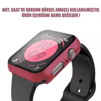 Microsonic Apple Watch Series 11 46mm Kılıf Matte Premium Slim WatchBand Bordo