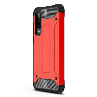 Microsonic Huawei P30 Kılıf Rugged Armor Kırmızı