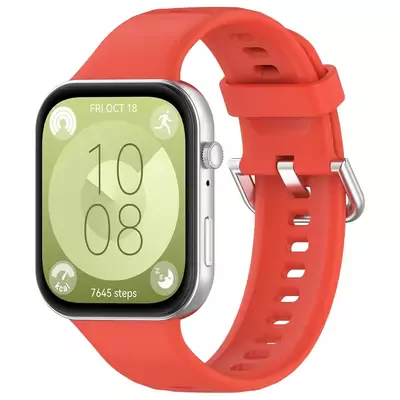 Microsonic Huawei Watch Fit 4 Kordon, Silicone Sport Band Turuncu