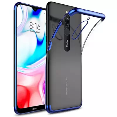 Microsonic Xiaomi Redmi 8 Kılıf Skyfall Transparent Clear Mavi