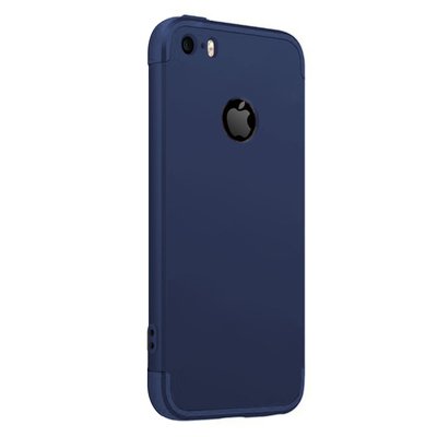 Microsonic Apple iPhone 5 Kılıf Double Dip 360 Protective AYS Lacivert