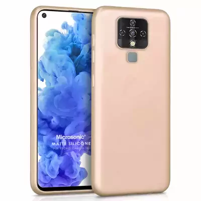 Microsonic Matte Silicone TECNO Camon 16 Kılıf Gold