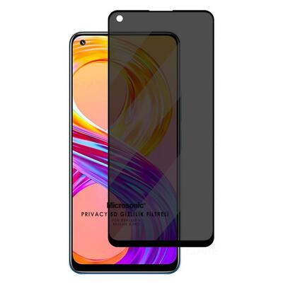 Microsonic Realme 8 Pro Invisible Privacy Kavisli Ekran Koruyucu Siyah