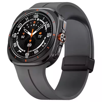 Microsonic Samsung Galaxy Watch 8 40mm Kordon Ribbon Line Koyu Gri