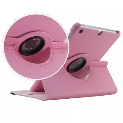 Microsonic Apple iPad 9.7 2018 (A1893-A1954) Kılıf 360 Dönerli Stand Deri Pembe