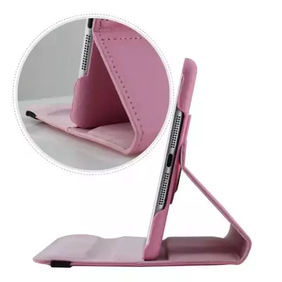 Microsonic Apple iPad 9.7 2018 (A1893-A1954) Kılıf 360 Dönerli Stand Deri Pembe