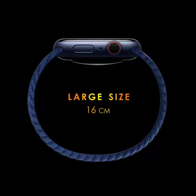 Microsonic Apple Watch Series 11 46mm Kordon, (Large Size, 160mm) Knitted Fabric Single Loop Sarı