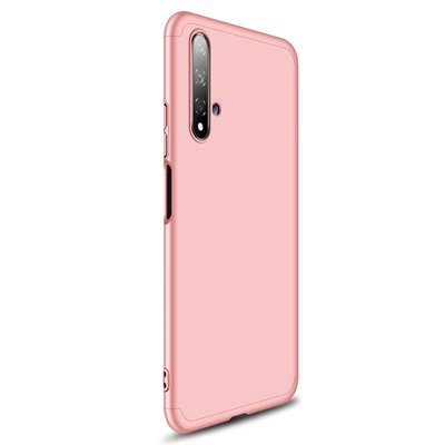 Microsonic Huawei Nova 5T Kılıf Double Dip 360 Protective AYS Rose Gold