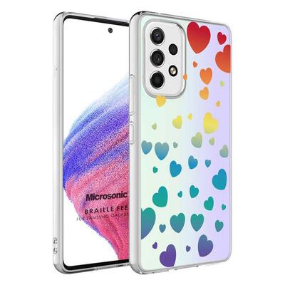 Microsonic Samsung Galaxy A52s Braille Feel Desenli Kılıf Heart