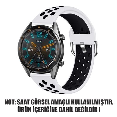 Microsonic Xiaomi Mi Watch Rainbow Sport Band Kordon Beyaz Siyah