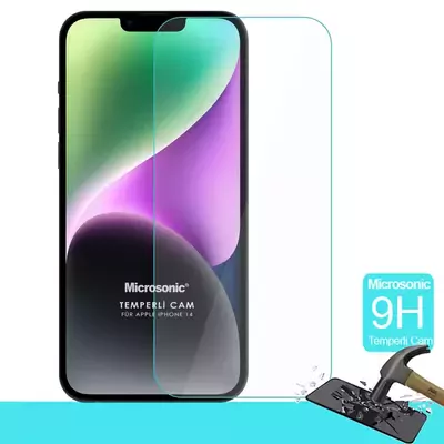 Microsonic Apple iPhone 14 Tempered Glass Cam Ekran Koruyucu