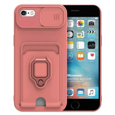 Microsonic Apple iPhone 6 Kılıf Multifunction Silicone Pembe