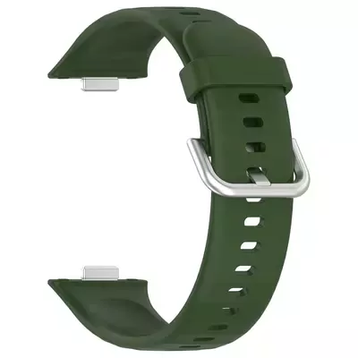 Microsonic Huawei Watch Fit 4 Kordon, Silicone Sport Band Koyu Yeşil