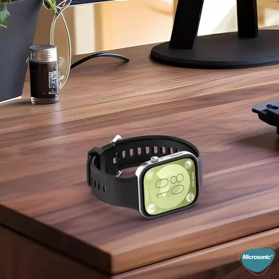 Microsonic Huawei Watch Fit 4 Kordon, Silicone Sport Band Koyu Yeşil